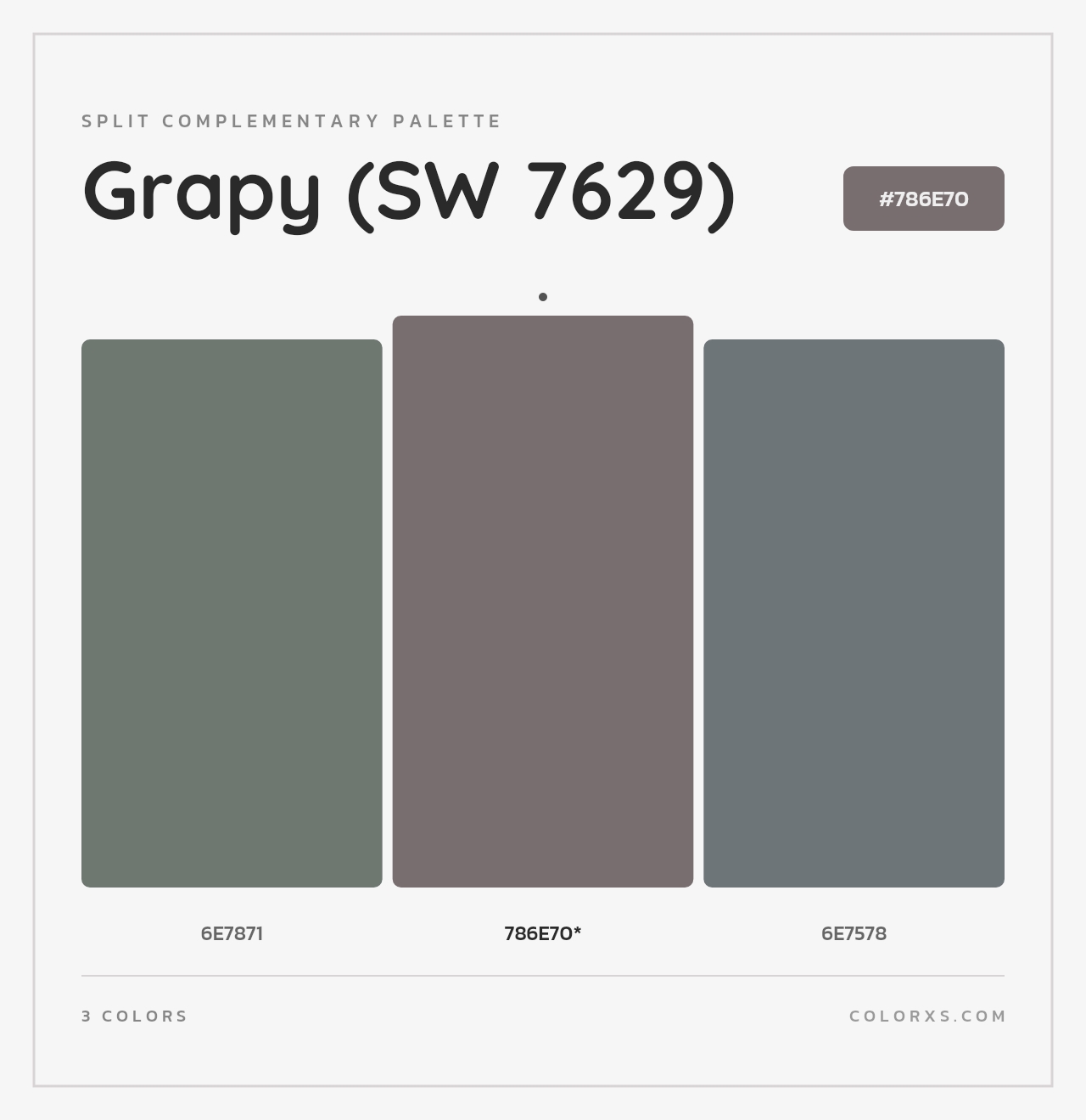 Grapy (SW 7629) - Split-Complementary Color Palette