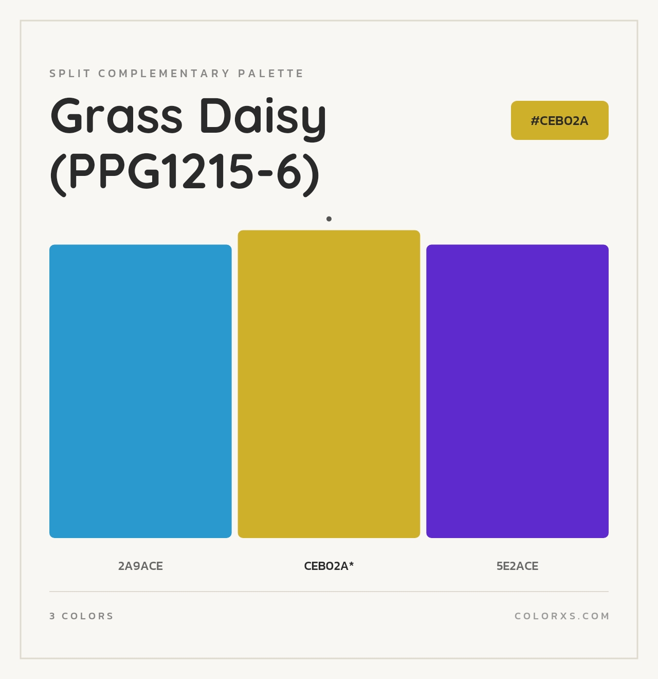 Grass Daisy (PPG1215-6) - Split-Complementary Color Palette