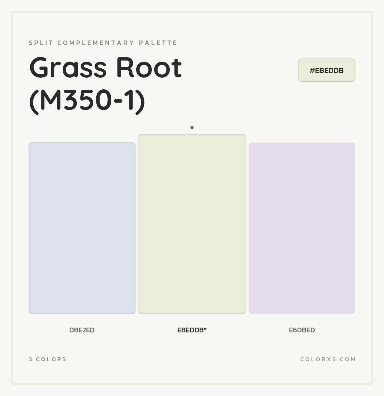 Grass Root (M350-1) - Split-Complementary Color Palette