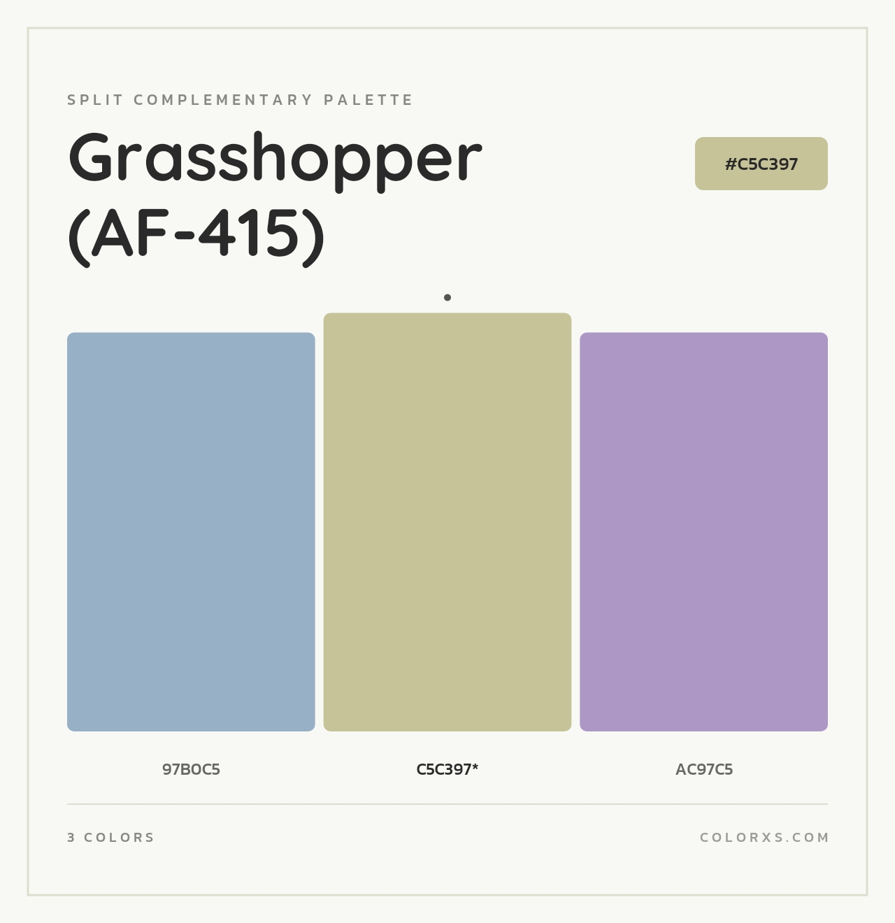 Grasshopper (AF-415) - Split-Complementary Color Palette