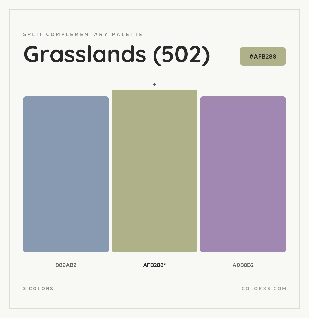 Grasslands (502) - Split-Complementary Color Palette