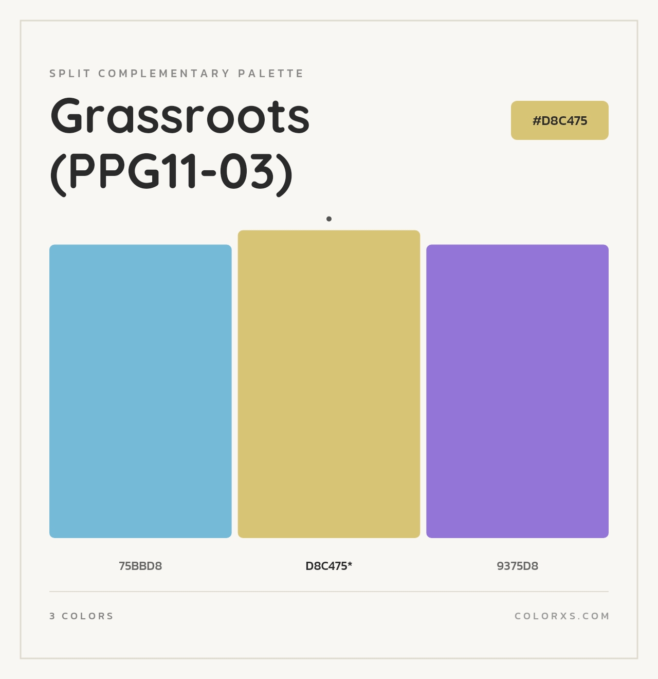 Grassroots (PPG11-03) - Split-Complementary Color Palette