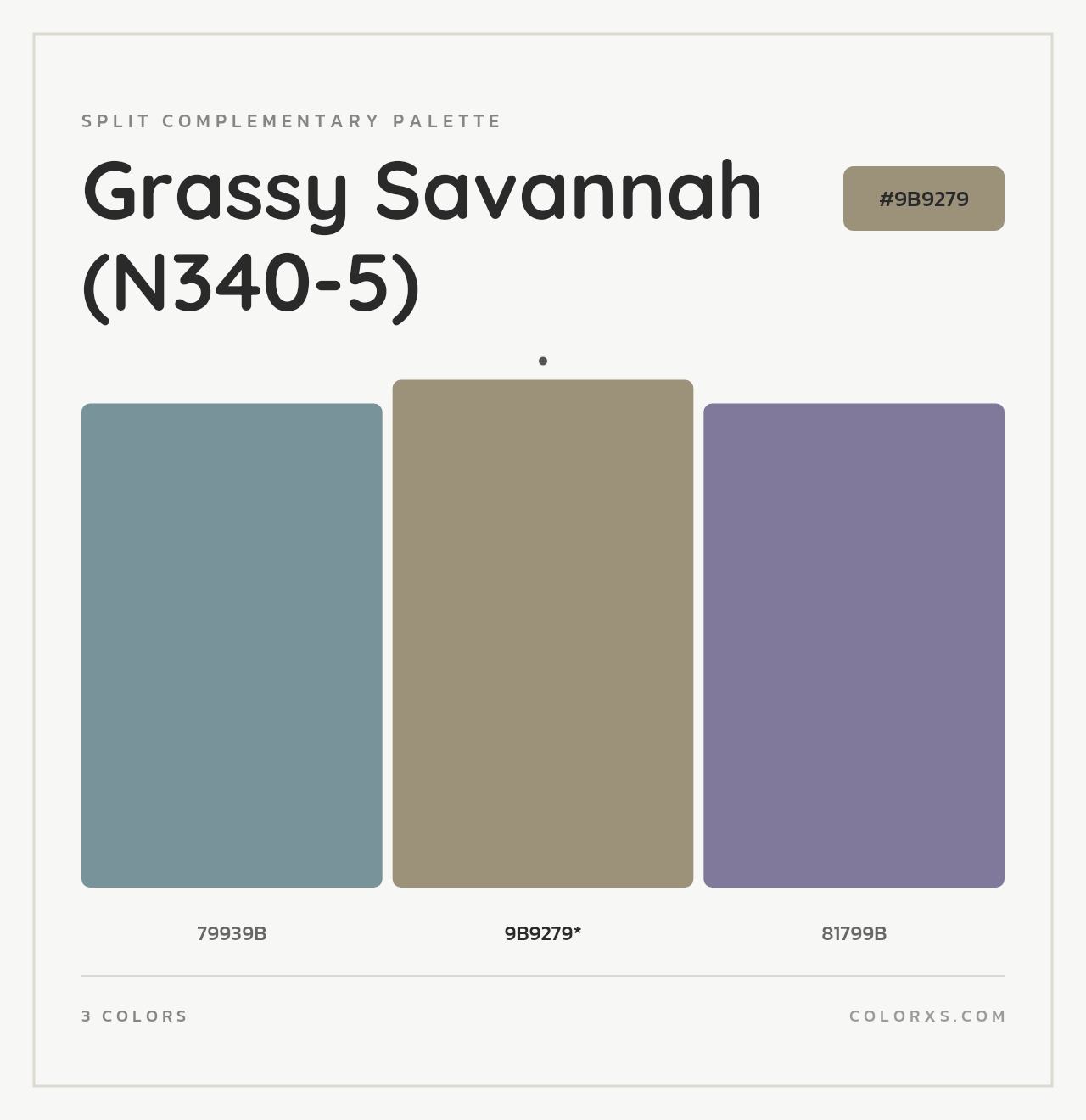 Grassy Savannah (N340-5) - Split-Complementary Color Palette