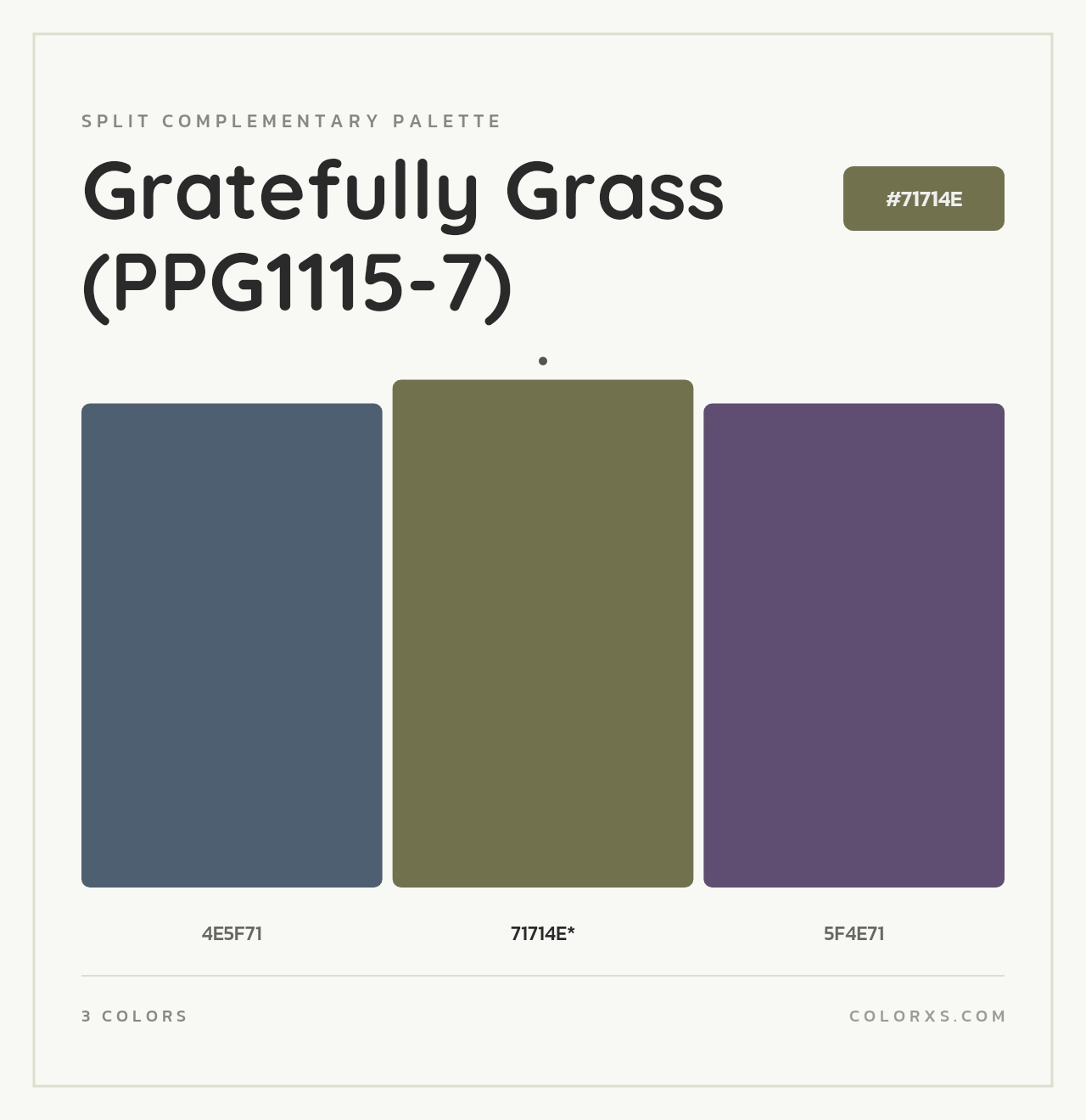 Gratefully Grass (PPG1115-7) - Split-Complementary Color Palette