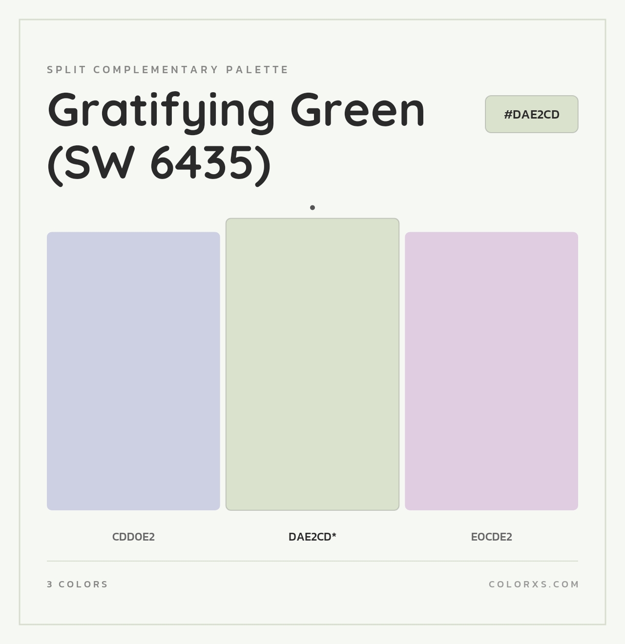 Gratifying Green (SW 6435) - Split-Complementary Color Palette