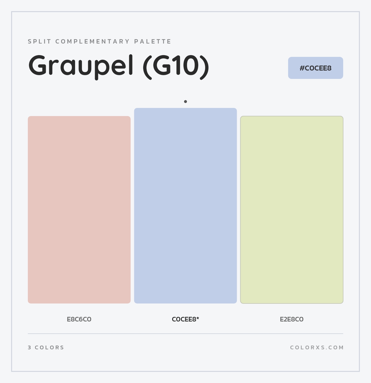 Graupel (G10) - Split-Complementary Color Palette