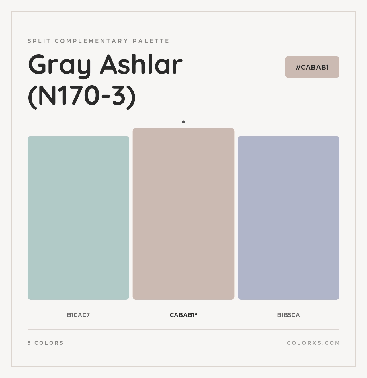 Gray Ashlar (N170-3) - Split-Complementary Color Palette
