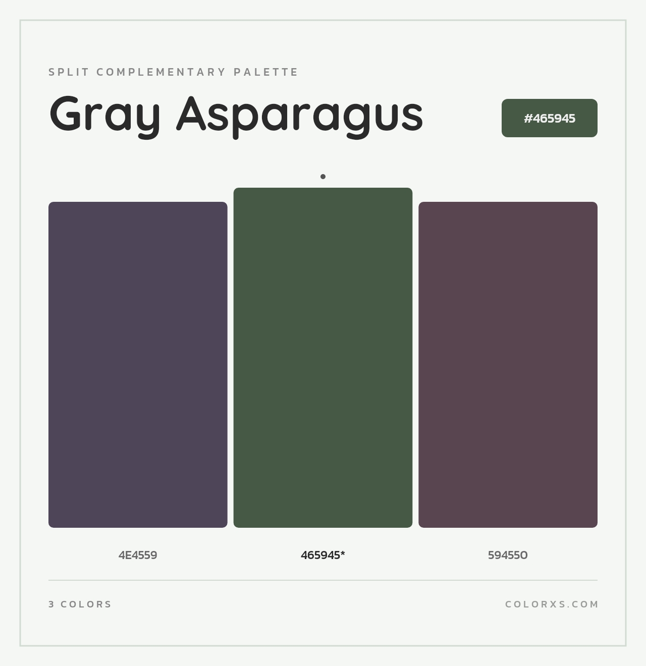 Gray Asparagus - Split-Complementary Color Palette