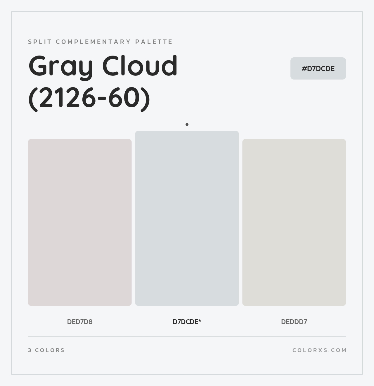 Gray Cloud (2126-60) - Split-Complementary Color Palette