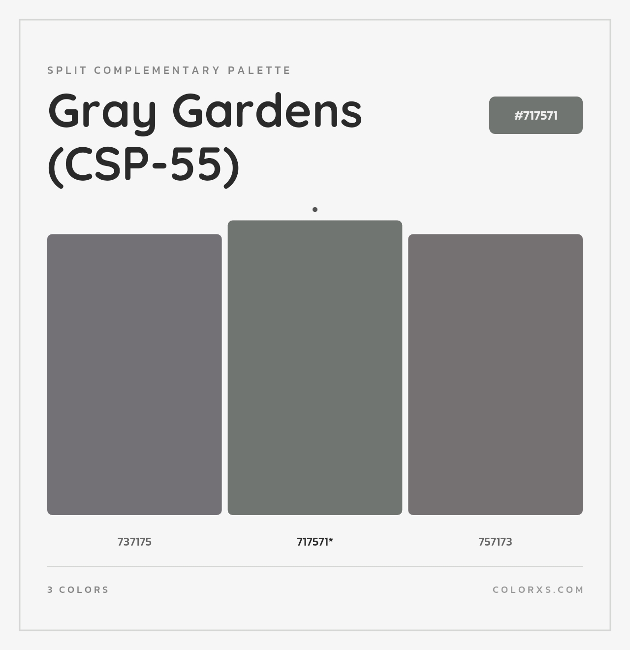 Gray Gardens (CSP-55) - Split-Complementary Color Palette