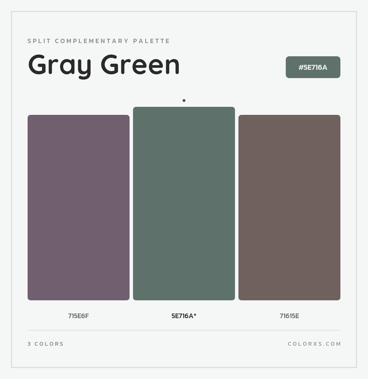 Gray Green - Split-Complementary Color Palette