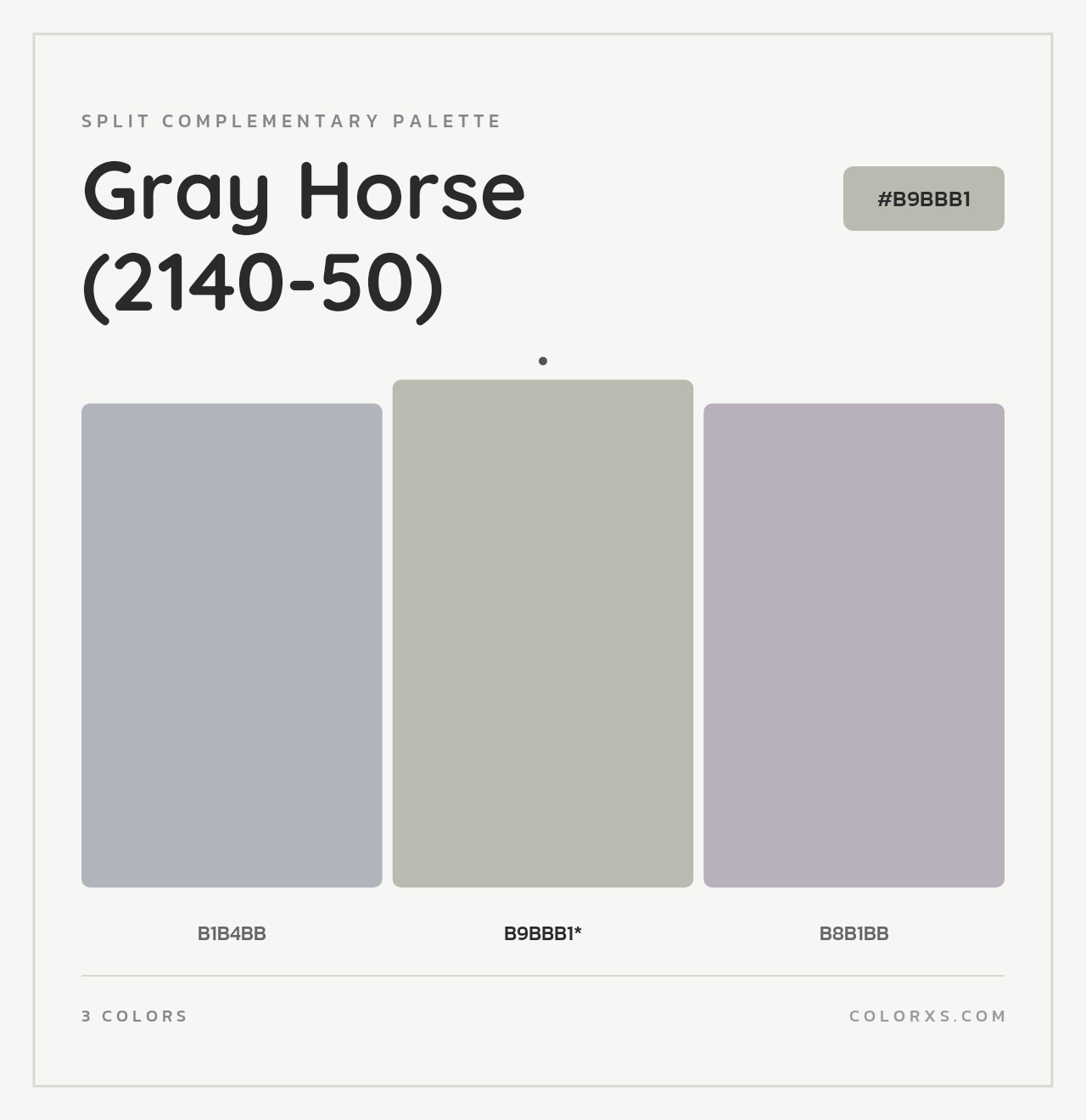Gray Horse (2140-50) - Split-Complementary Color Palette
