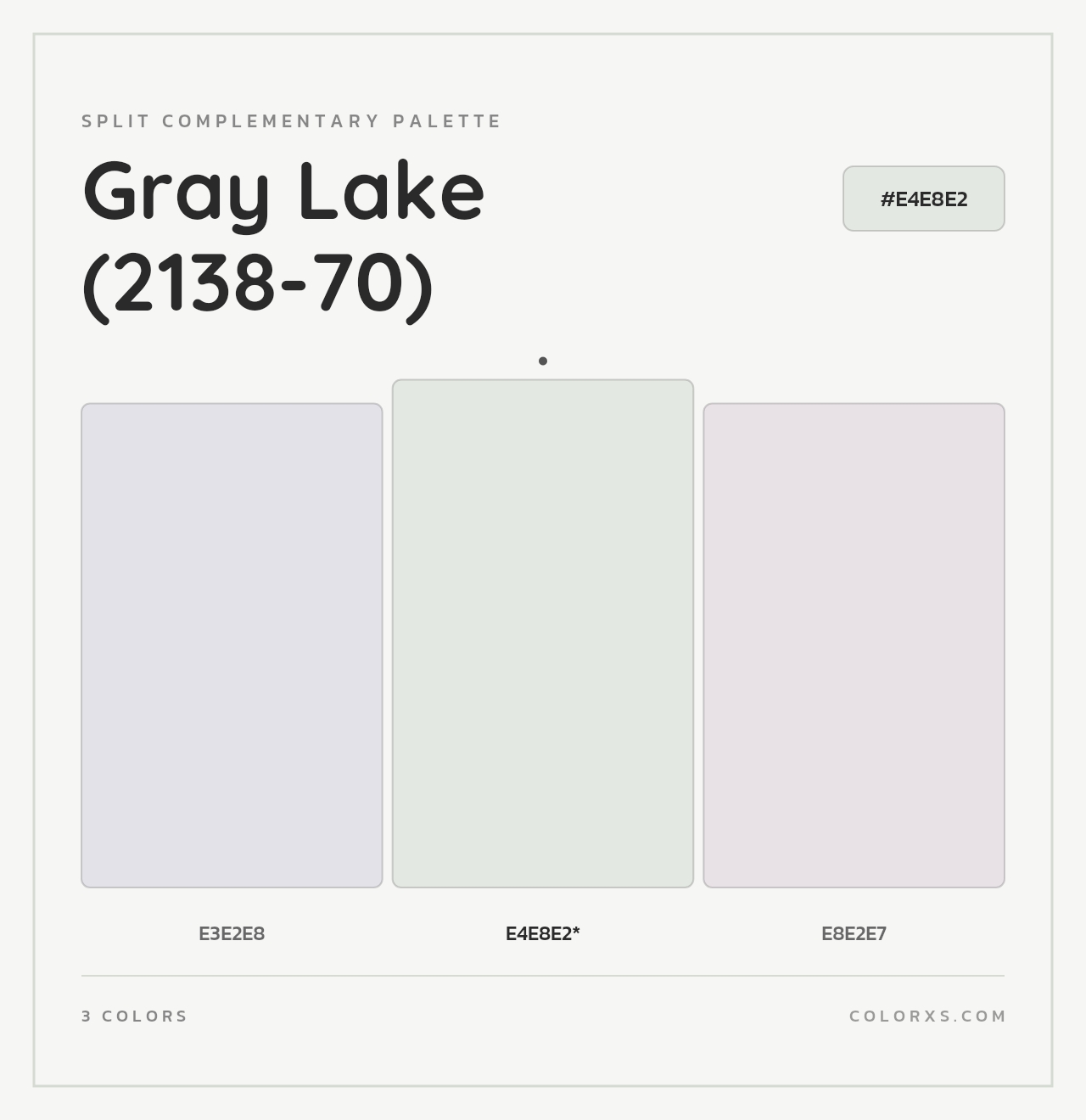 Gray Lake (2138-70) - Split-Complementary Color Palette