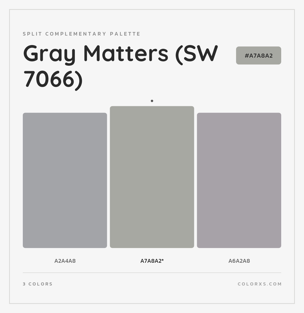 Gray Matters (SW 7066) - Split-Complementary Color Palette