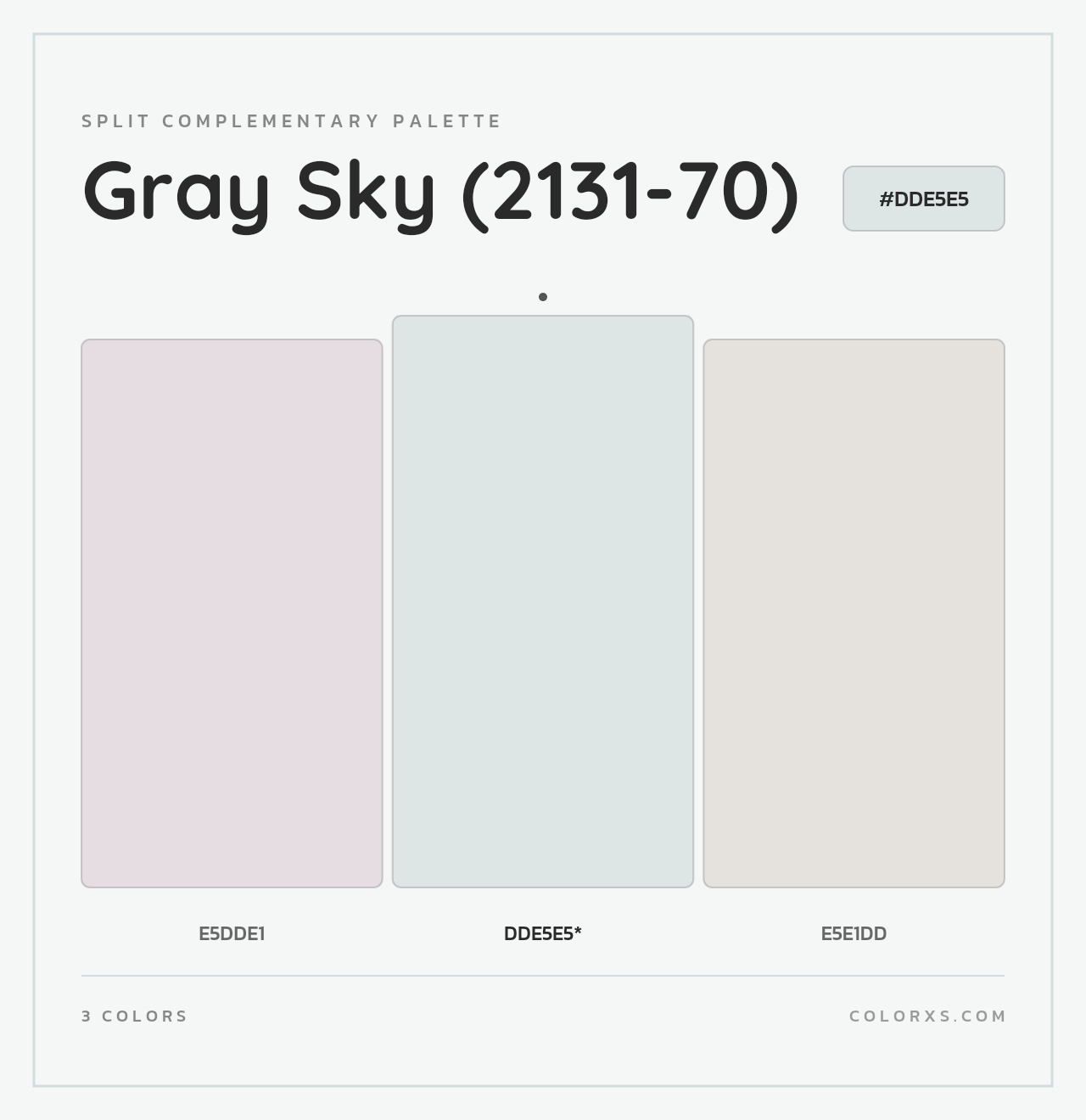 Gray Sky (2131-70) - Split-Complementary Color Palette