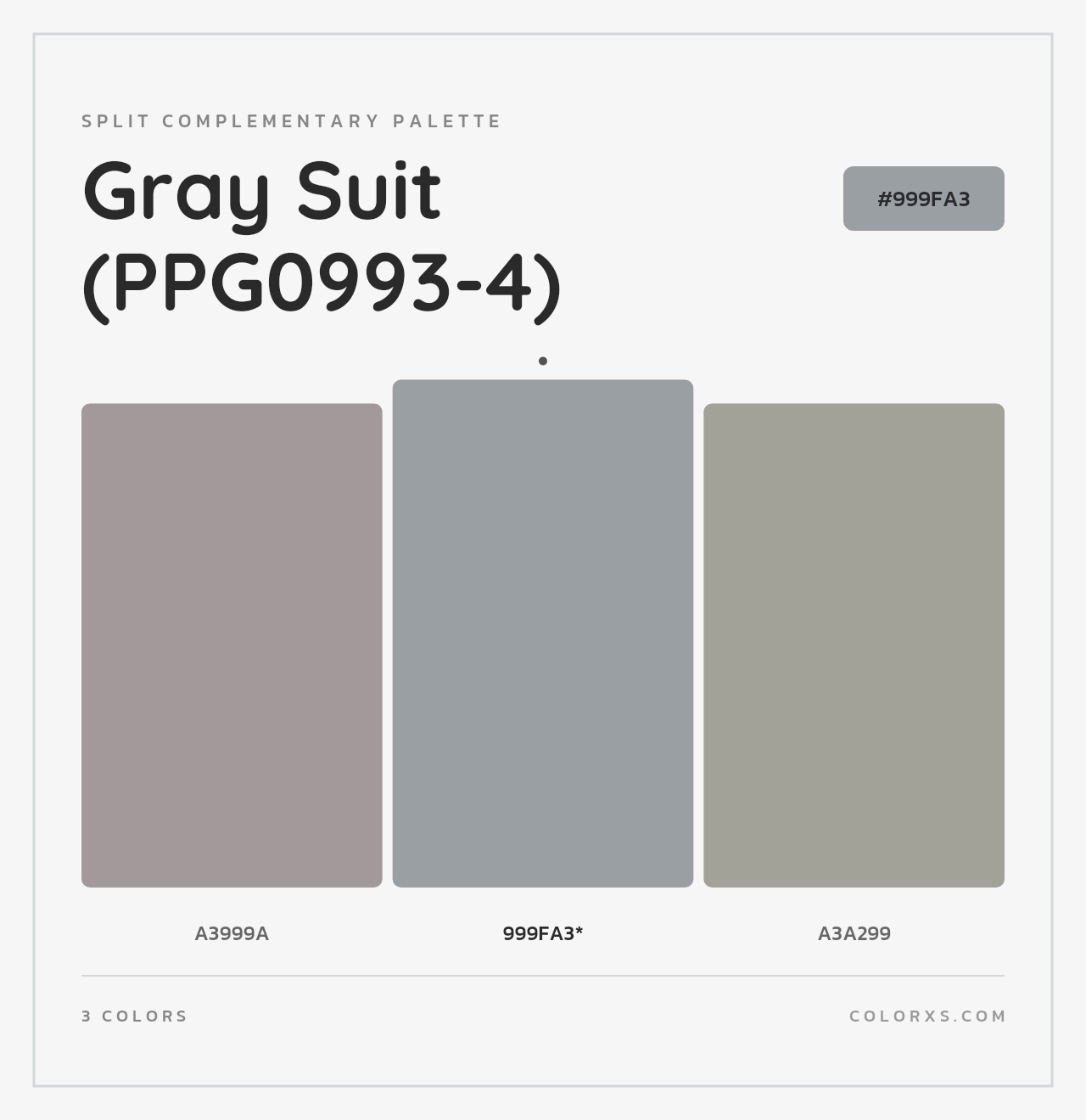 Gray Suit (PPG0993-4) - Split-Complementary Color Palette