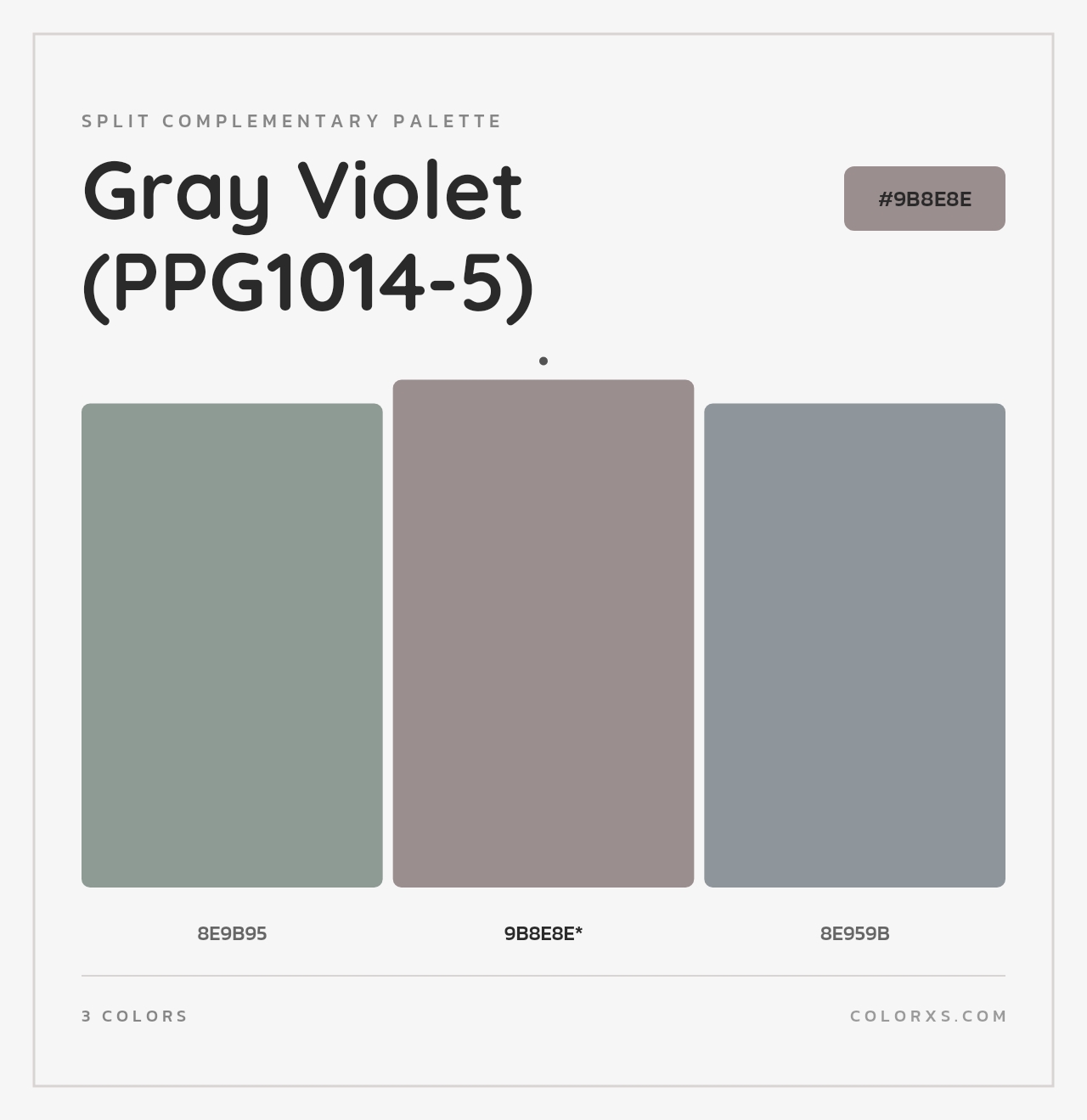 Gray Violet (PPG1014-5) - Split-Complementary Color Palette