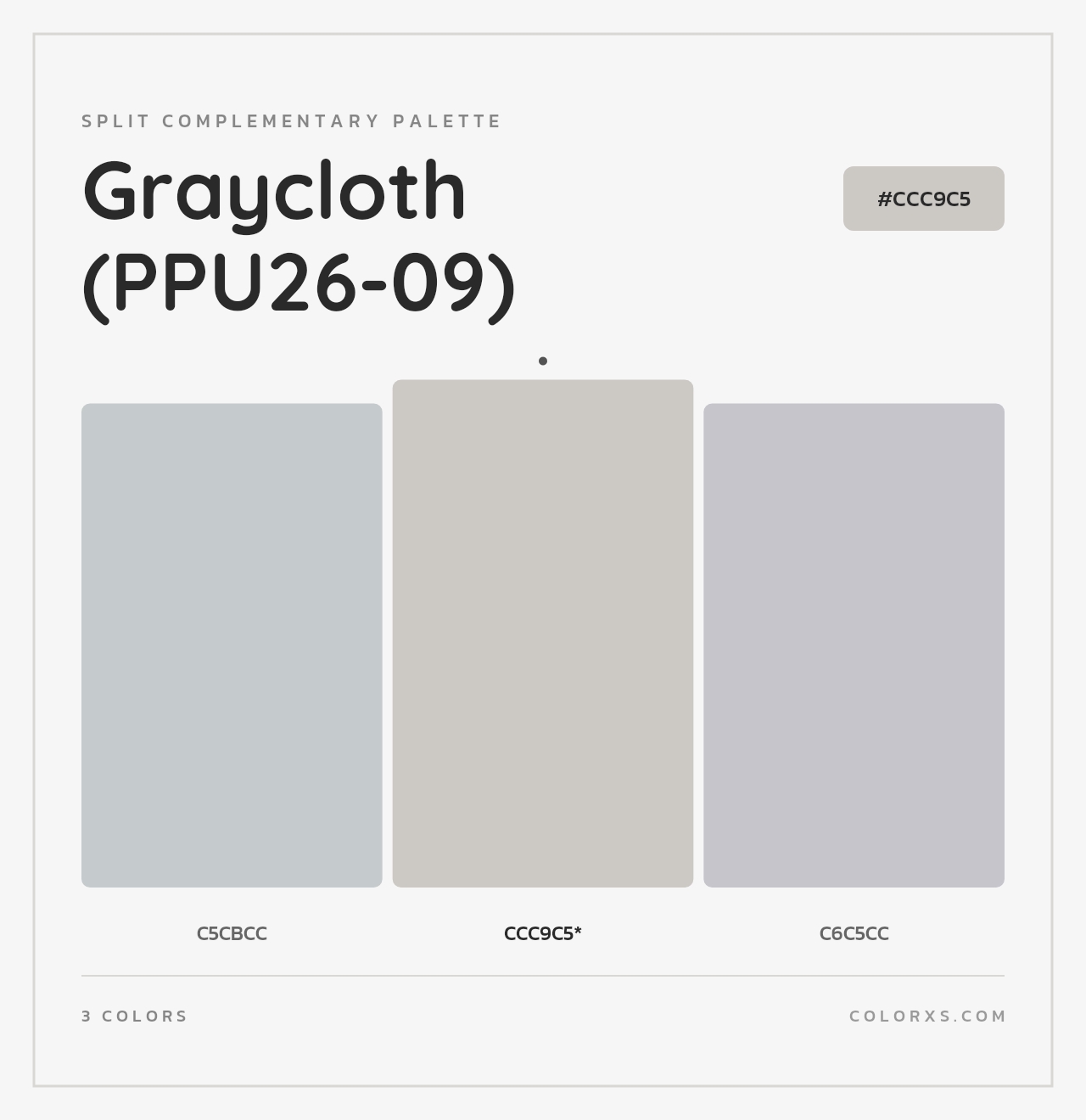 Graycloth (PPU26-09) - Split-Complementary Color Palette