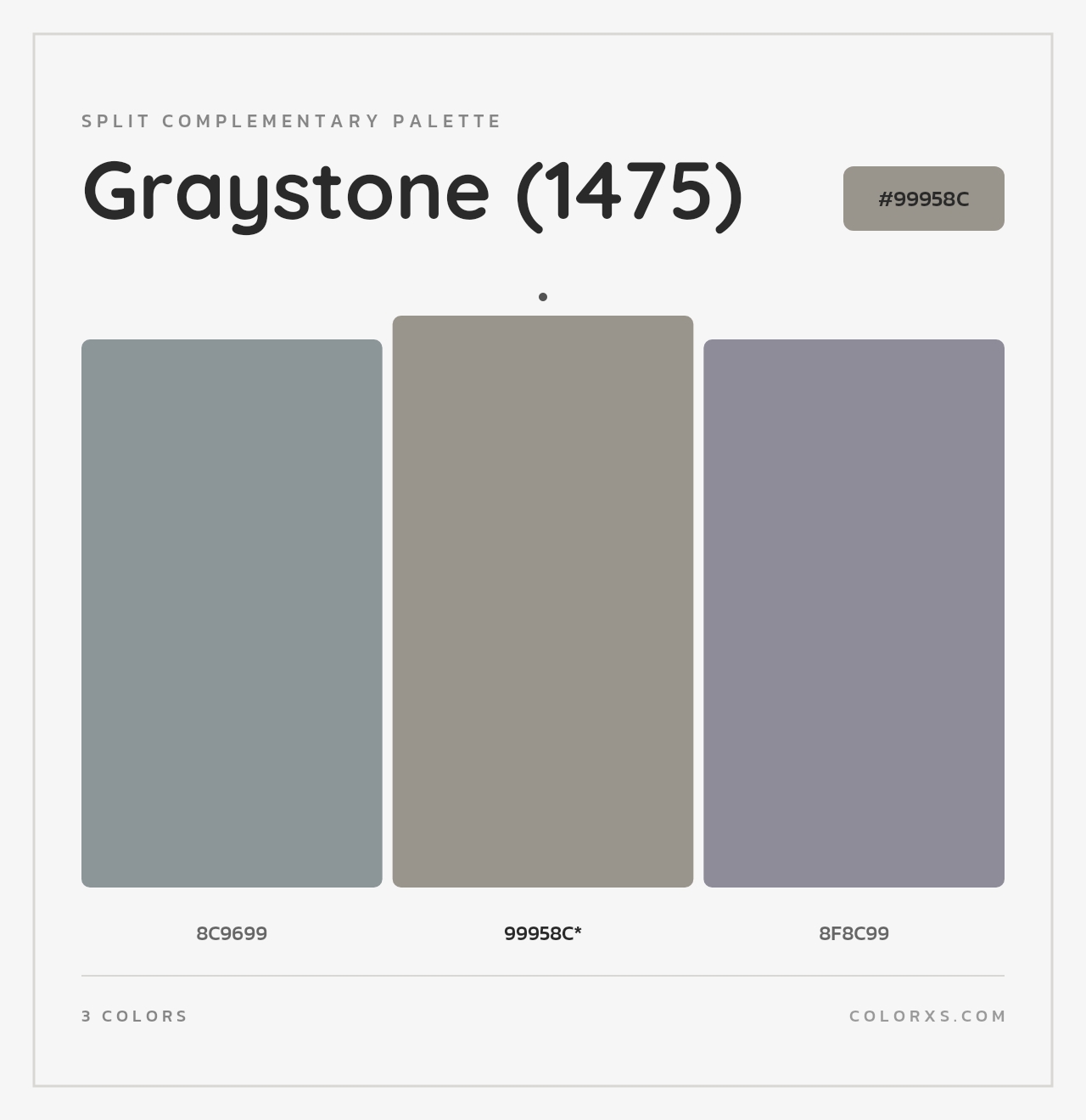 Graystone (1475) - Split-Complementary Color Palette