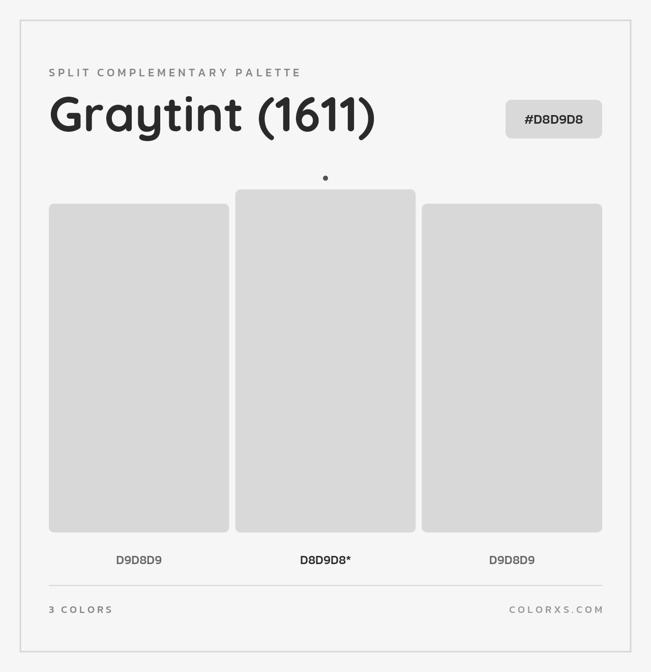 Graytint (1611) - Split-Complementary Color Palette