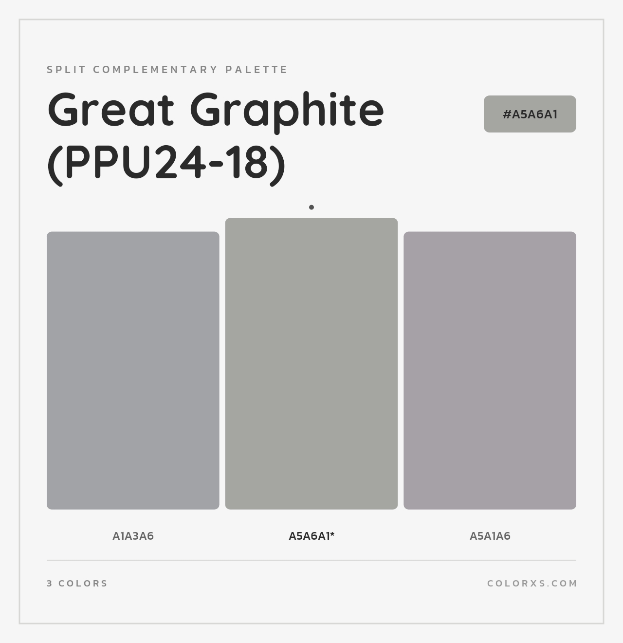 Great Graphite (PPU24-18) - Split-Complementary Color Palette