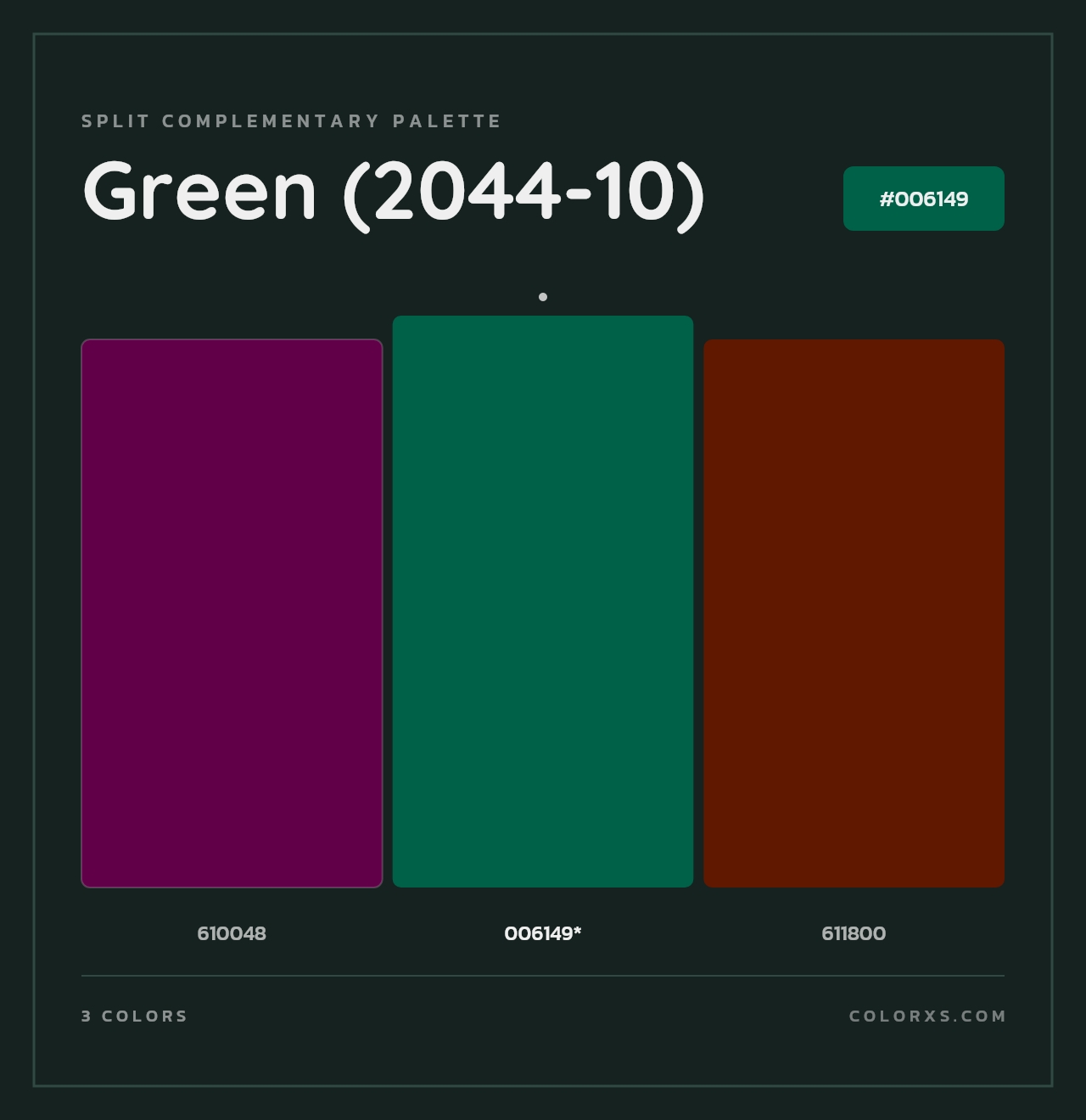 Green (2044-10) - Split-Complementary Color Palette