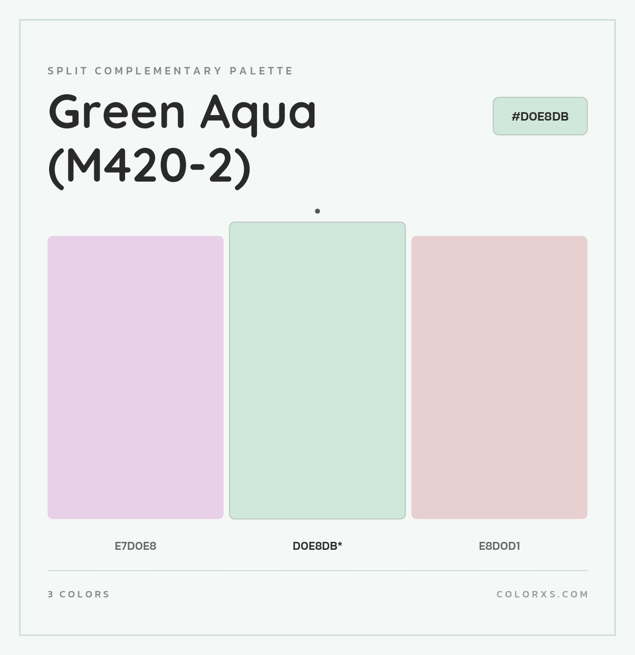 Green Aqua (M420-2) - Split-Complementary Color Palette