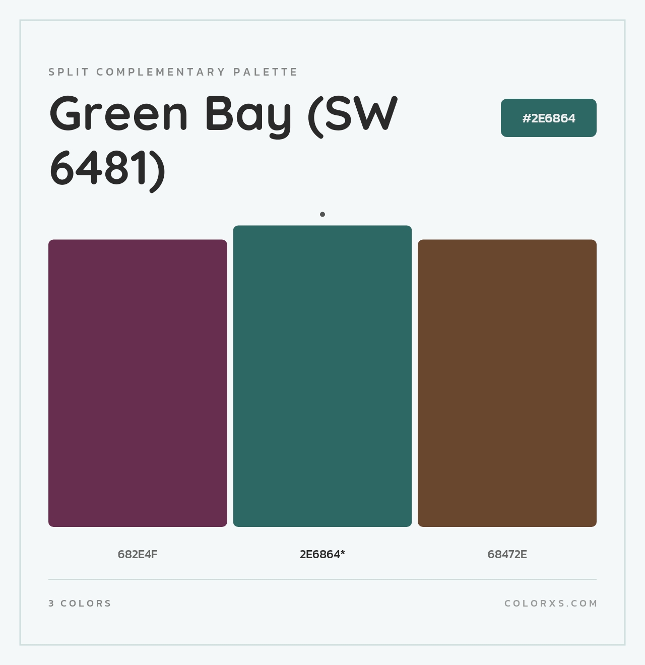 Green Bay (SW 6481) - Split-Complementary Color Palette