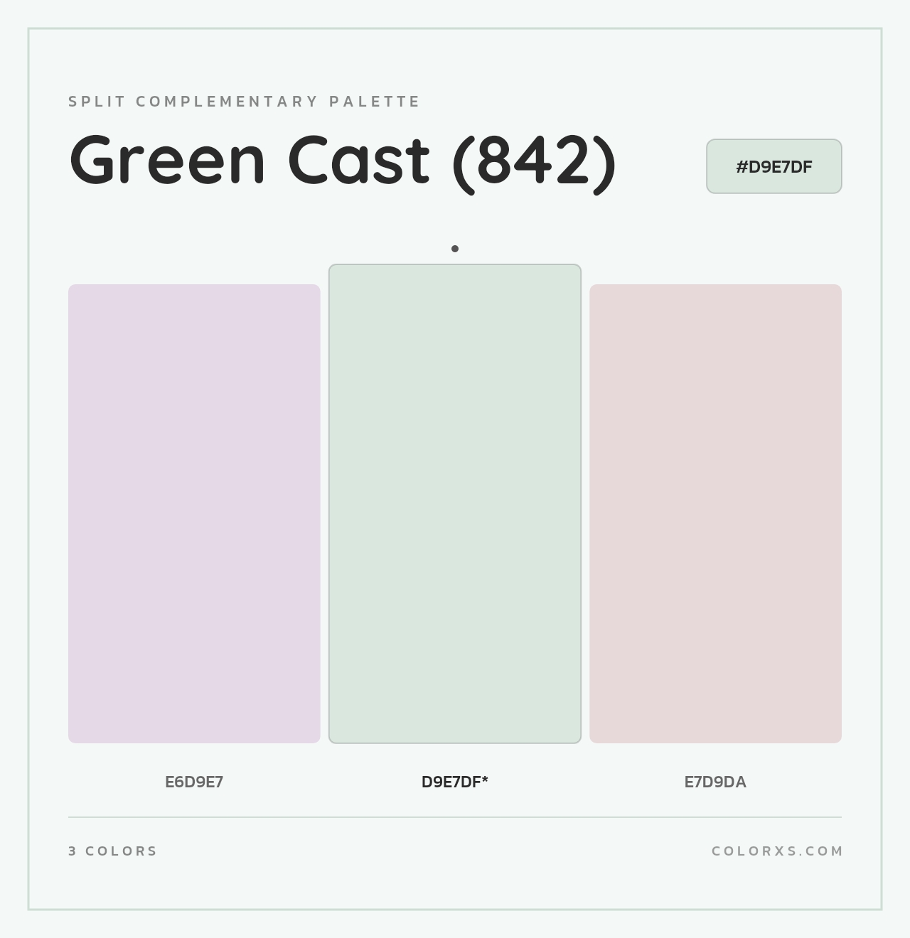 Green Cast (842) - Split-Complementary Color Palette