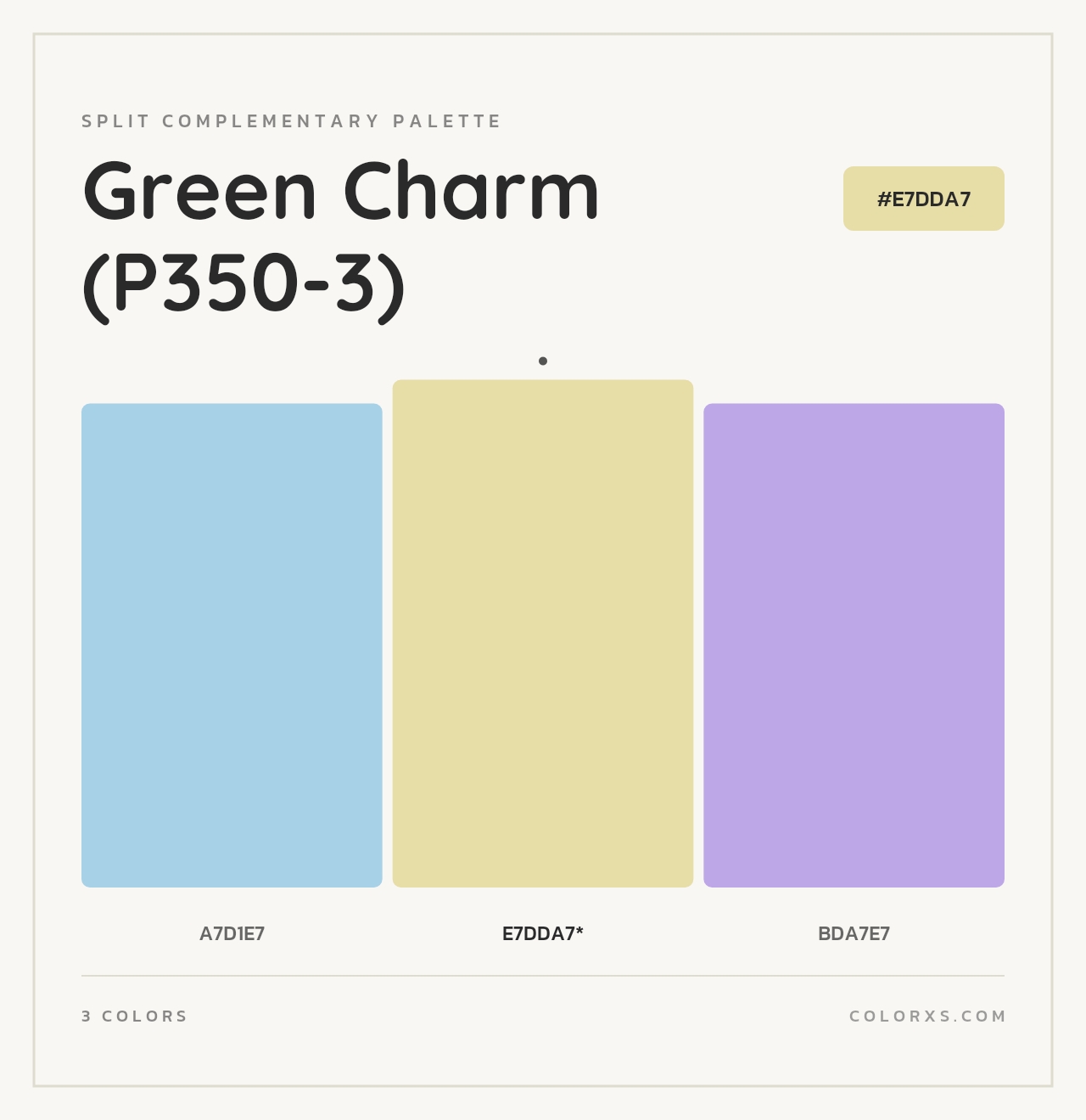 Green Charm (P350-3) - Split-Complementary Color Palette