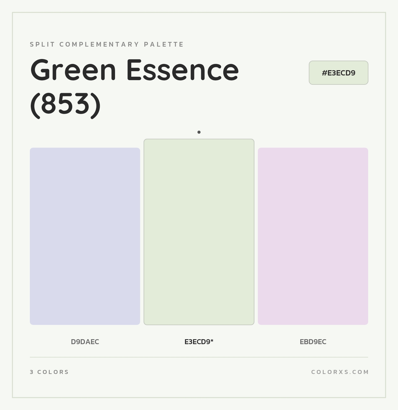 Green Essence (853) - Split-Complementary Color Palette