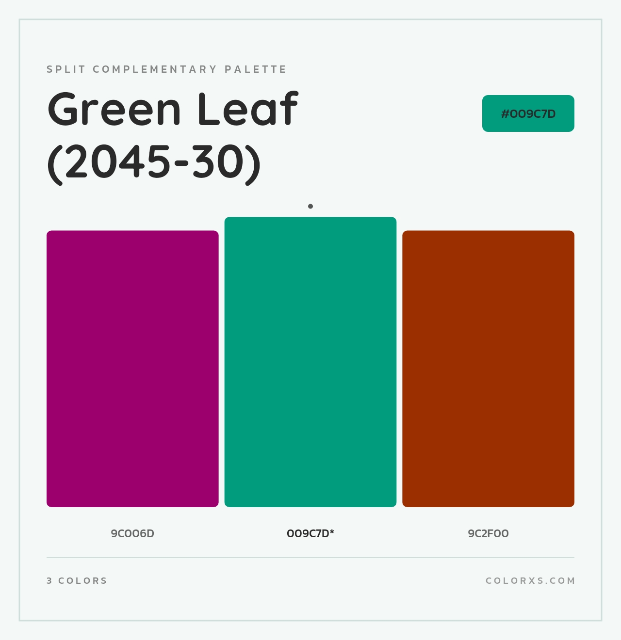 Green Leaf (2045-30) - Split-Complementary Color Palette