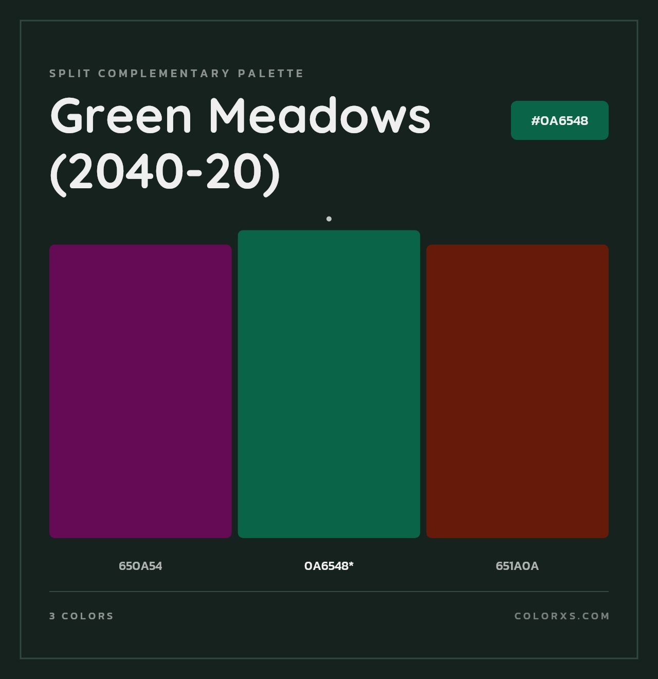 Green Meadows (2040-20) - Split-Complementary Color Palette