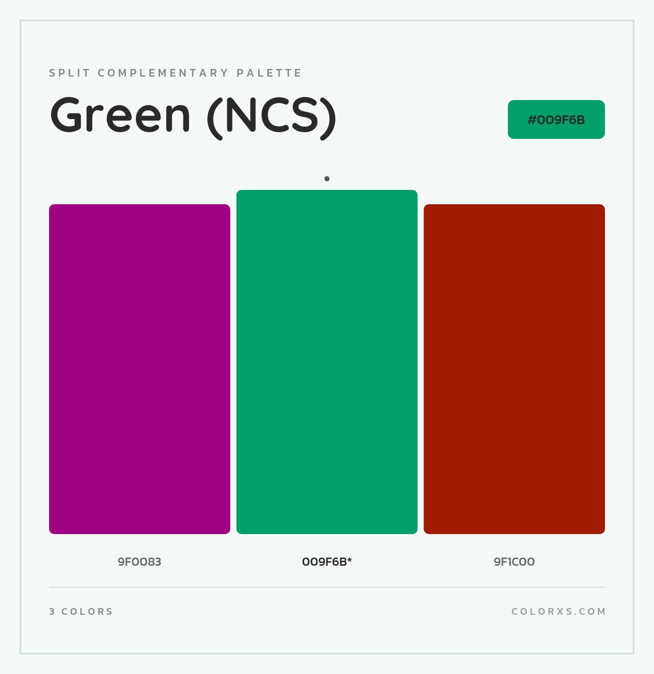 Green (NCS) - Split-Complementary Color Palette