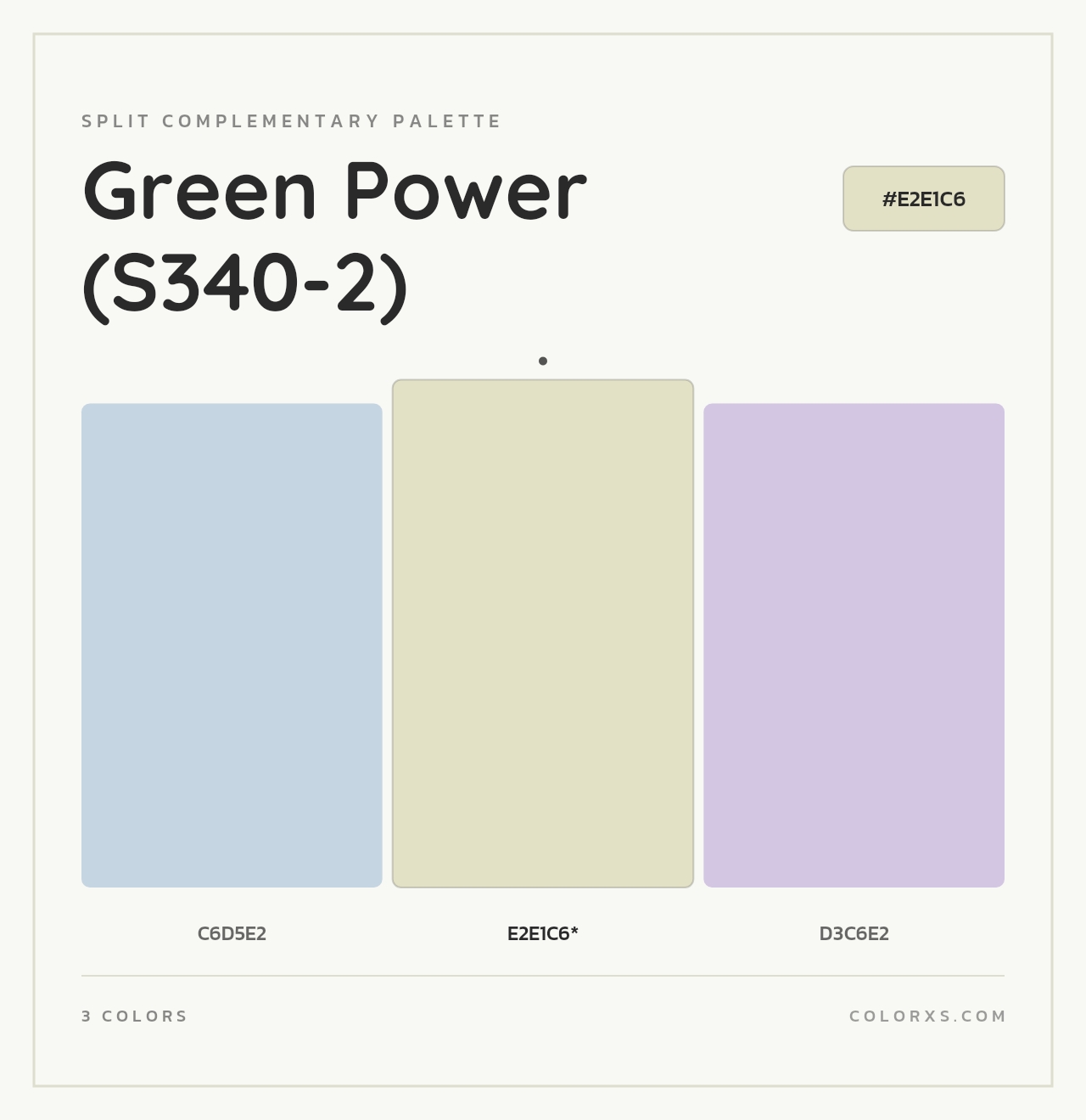 Green Power (S340-2) - Split-Complementary Color Palette