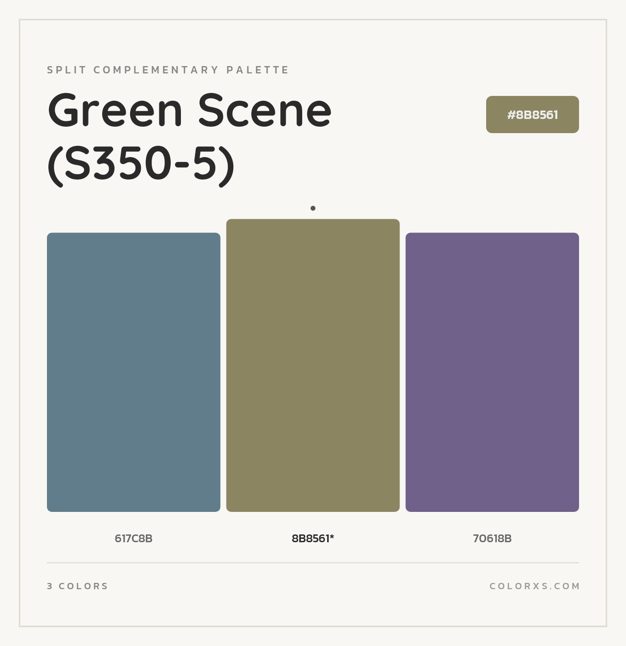 Green Scene (S350-5) - Split-Complementary Color Palette