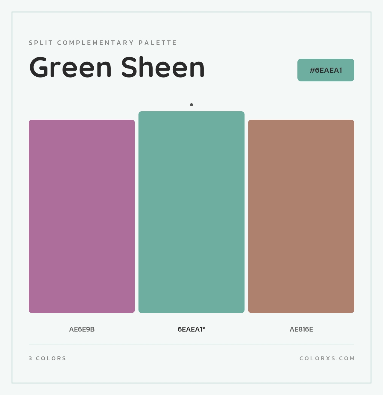 Green Sheen - Split-Complementary Color Palette