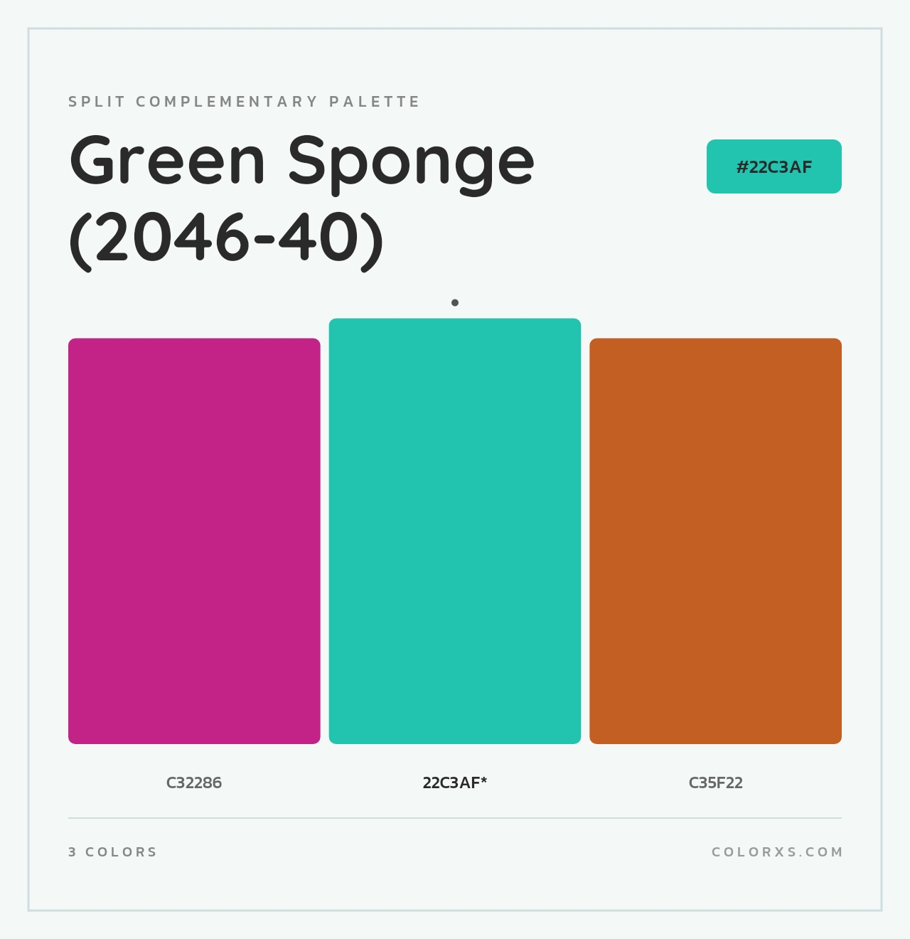 Green Sponge (2046-40) - Split-Complementary Color Palette