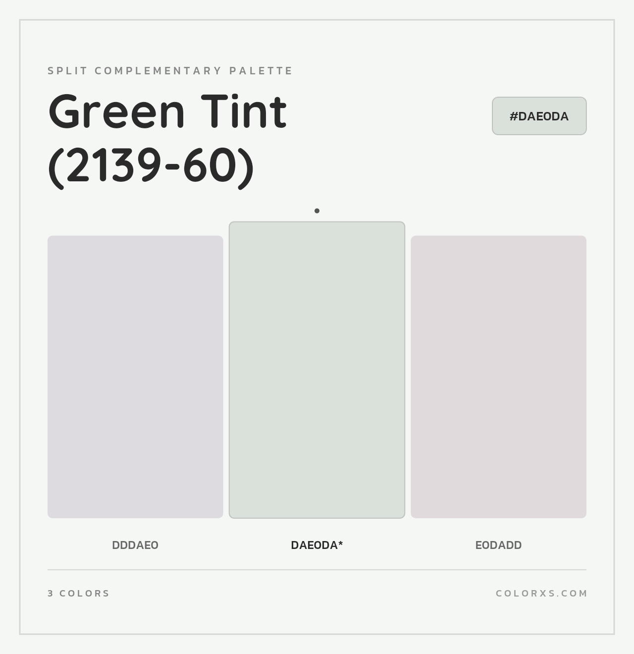 Green Tint (2139-60) - Split-Complementary Color Palette