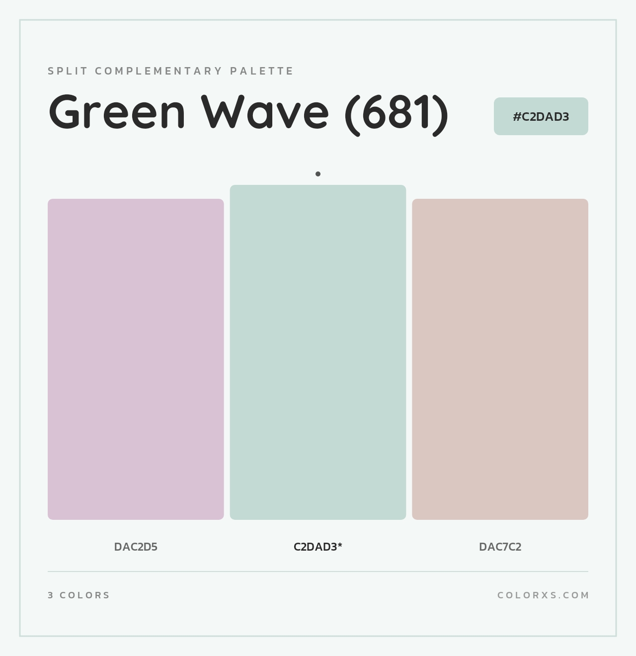 Green Wave (681) - Split-Complementary Color Palette