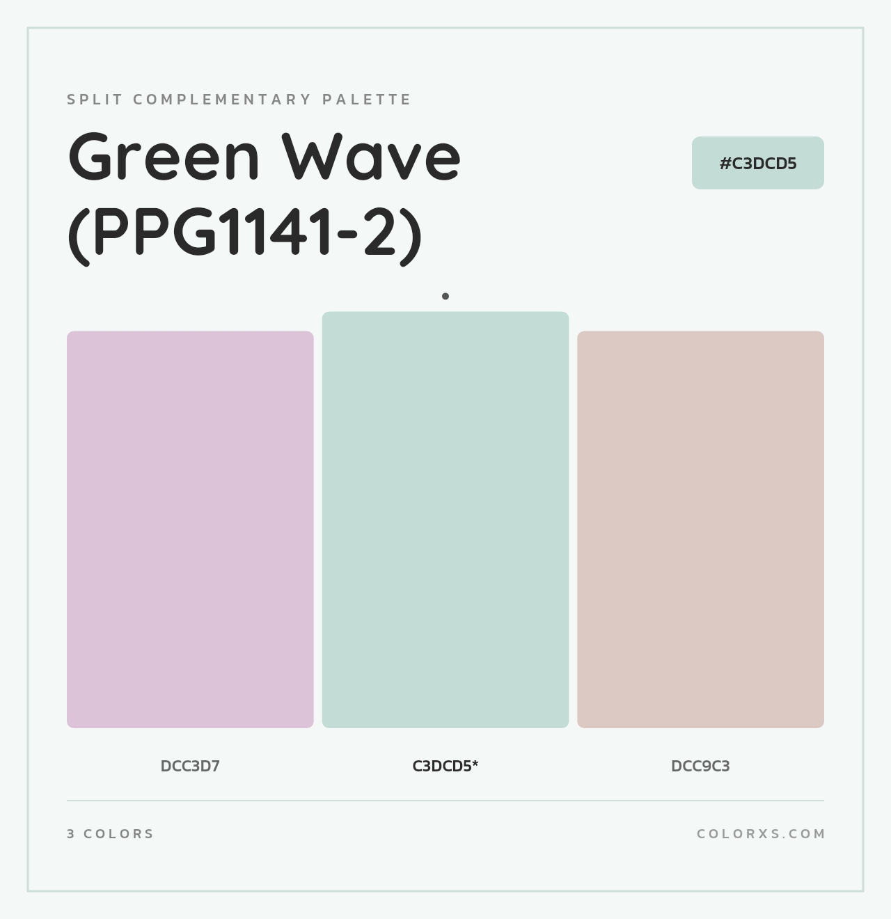 Green Wave (PPG1141-2) - Split-Complementary Color Palette