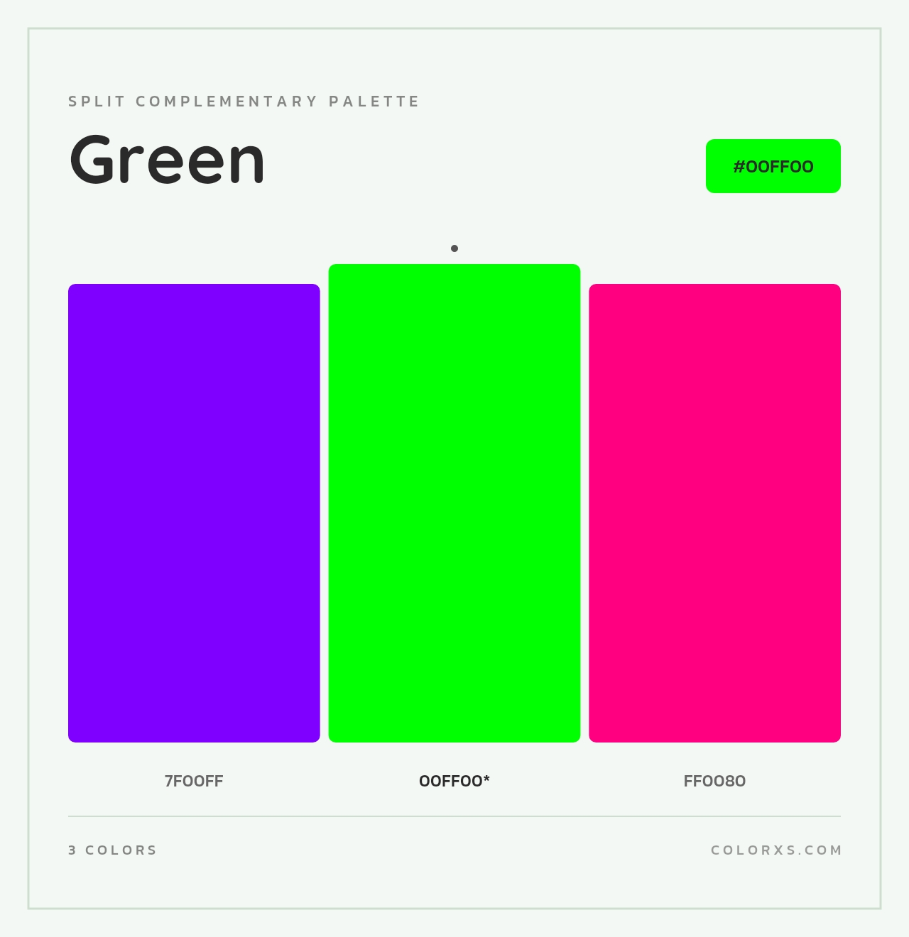 Green - Split-Complementary Color Palette