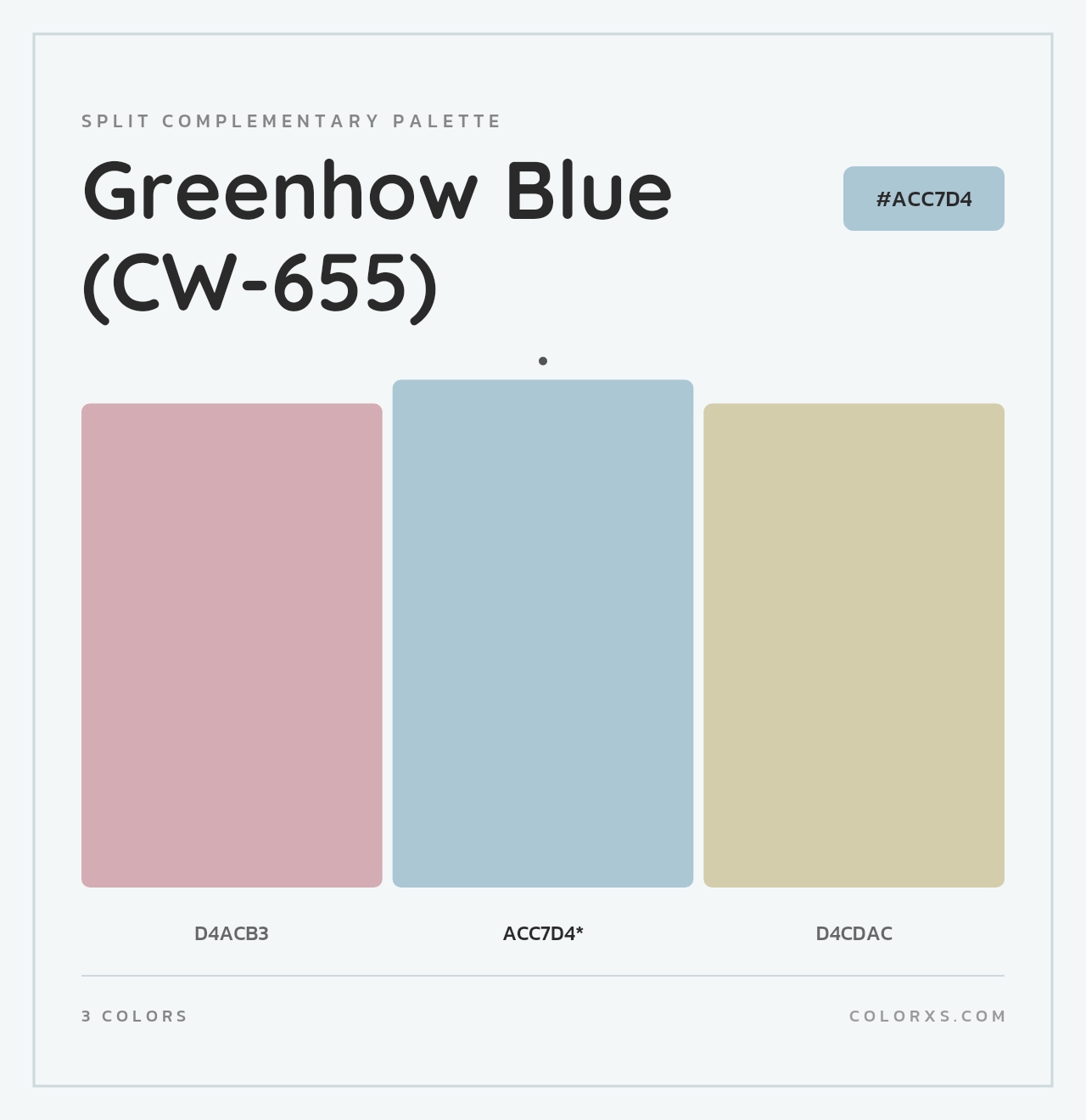 Greenhow Blue (CW-655) - Split-Complementary Color Palette