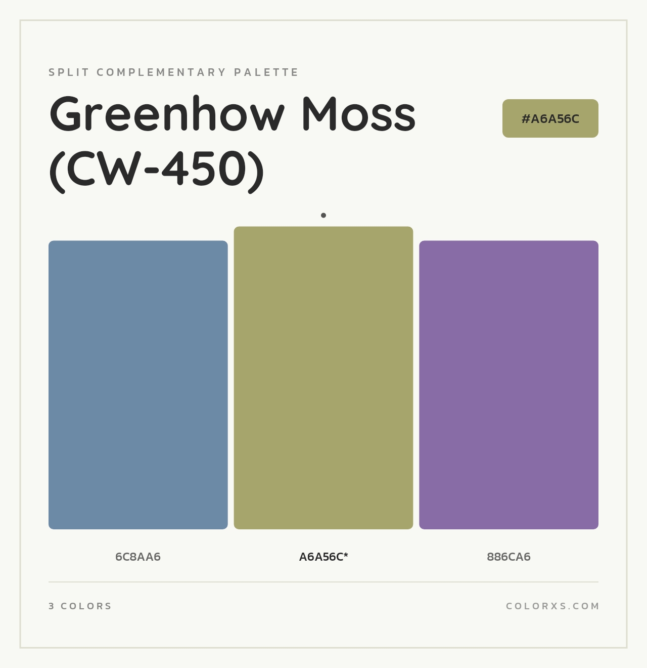 Greenhow Moss (CW-450) - Split-Complementary Color Palette