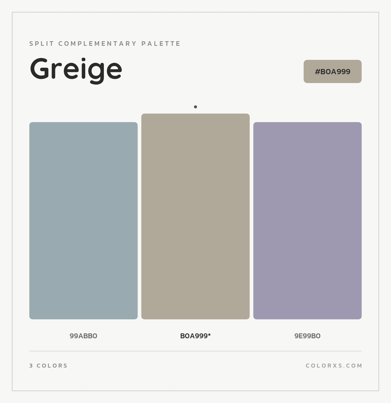 Greige - Split-Complementary Color Palette