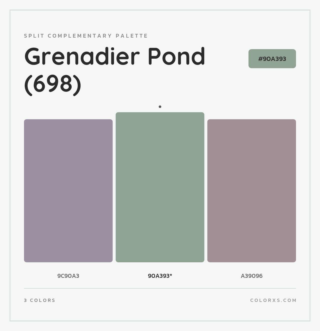 Grenadier Pond (698) - Split-Complementary Color Palette