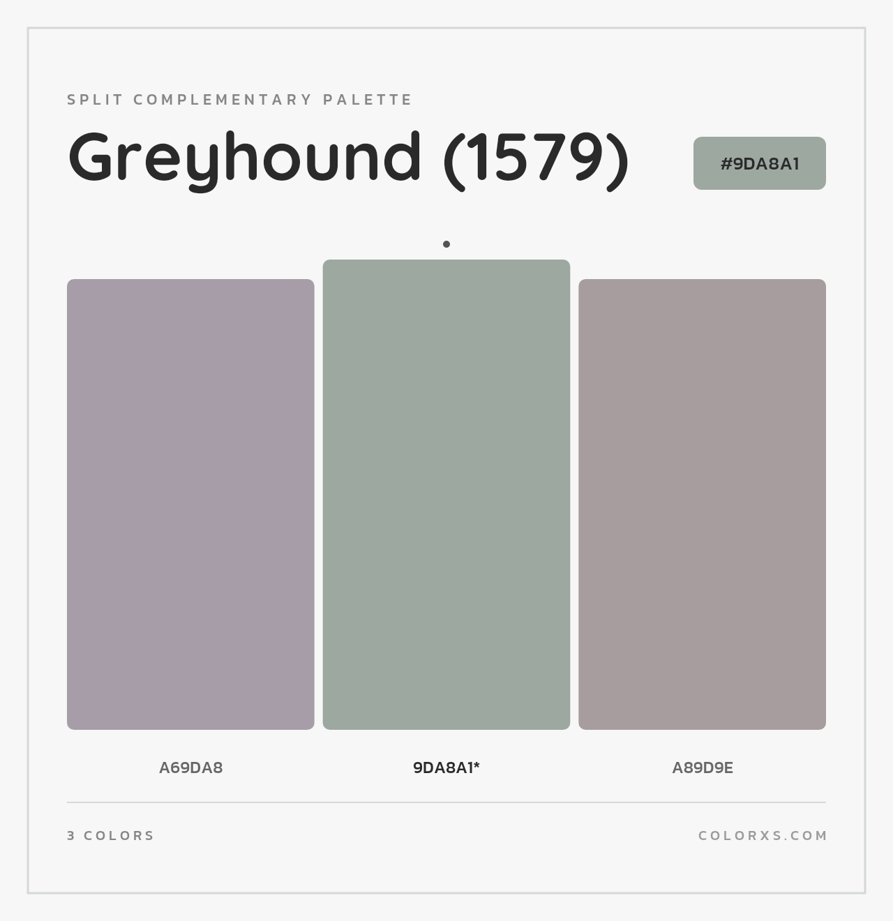 Greyhound (1579) - Split-Complementary Color Palette