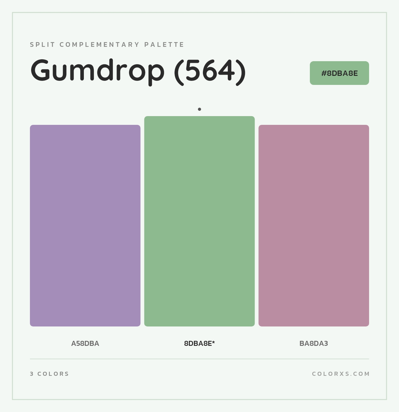 Gumdrop (564) - Split-Complementary Color Palette