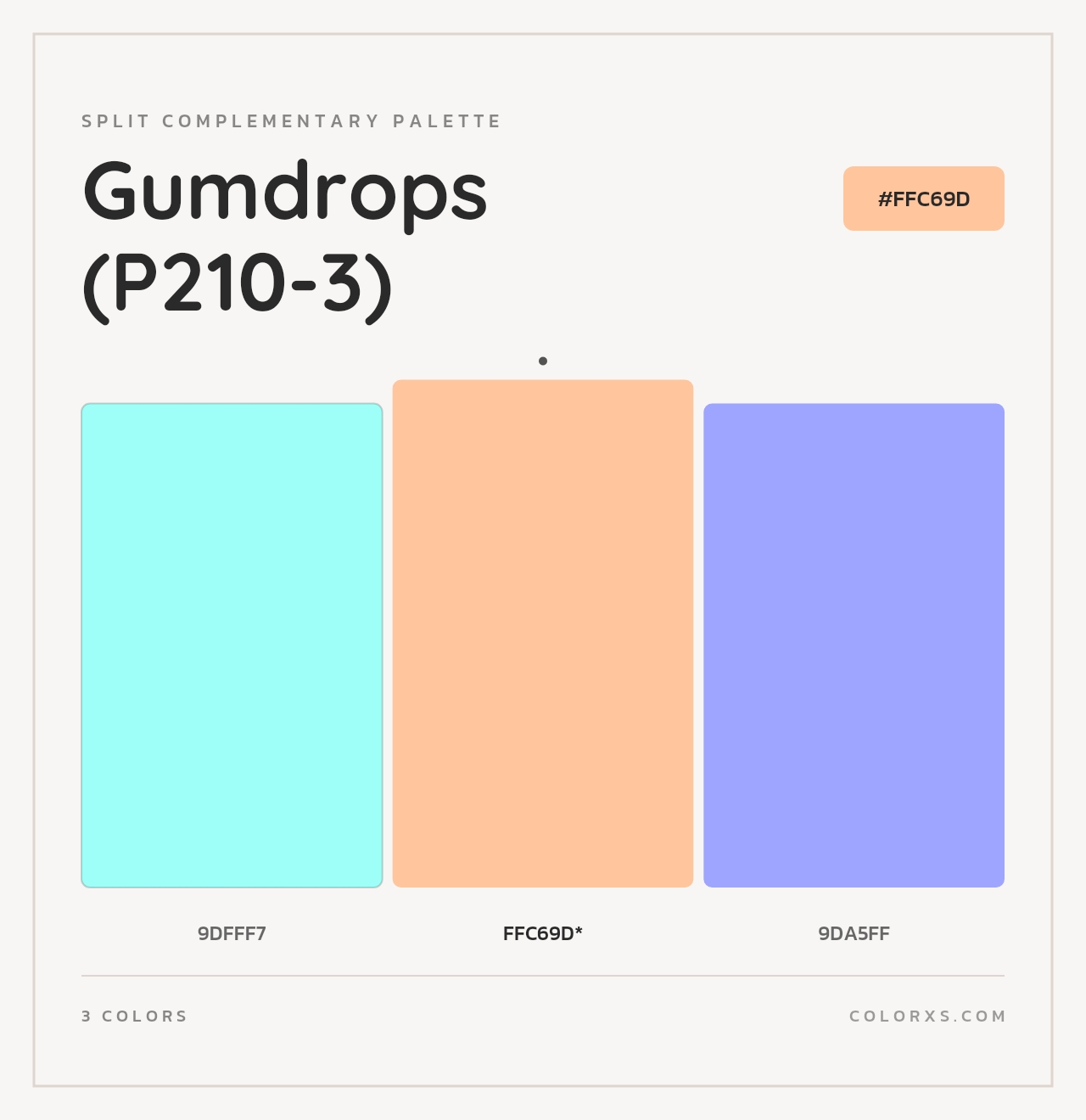 Gumdrops (P210-3) - Split-Complementary Color Palette