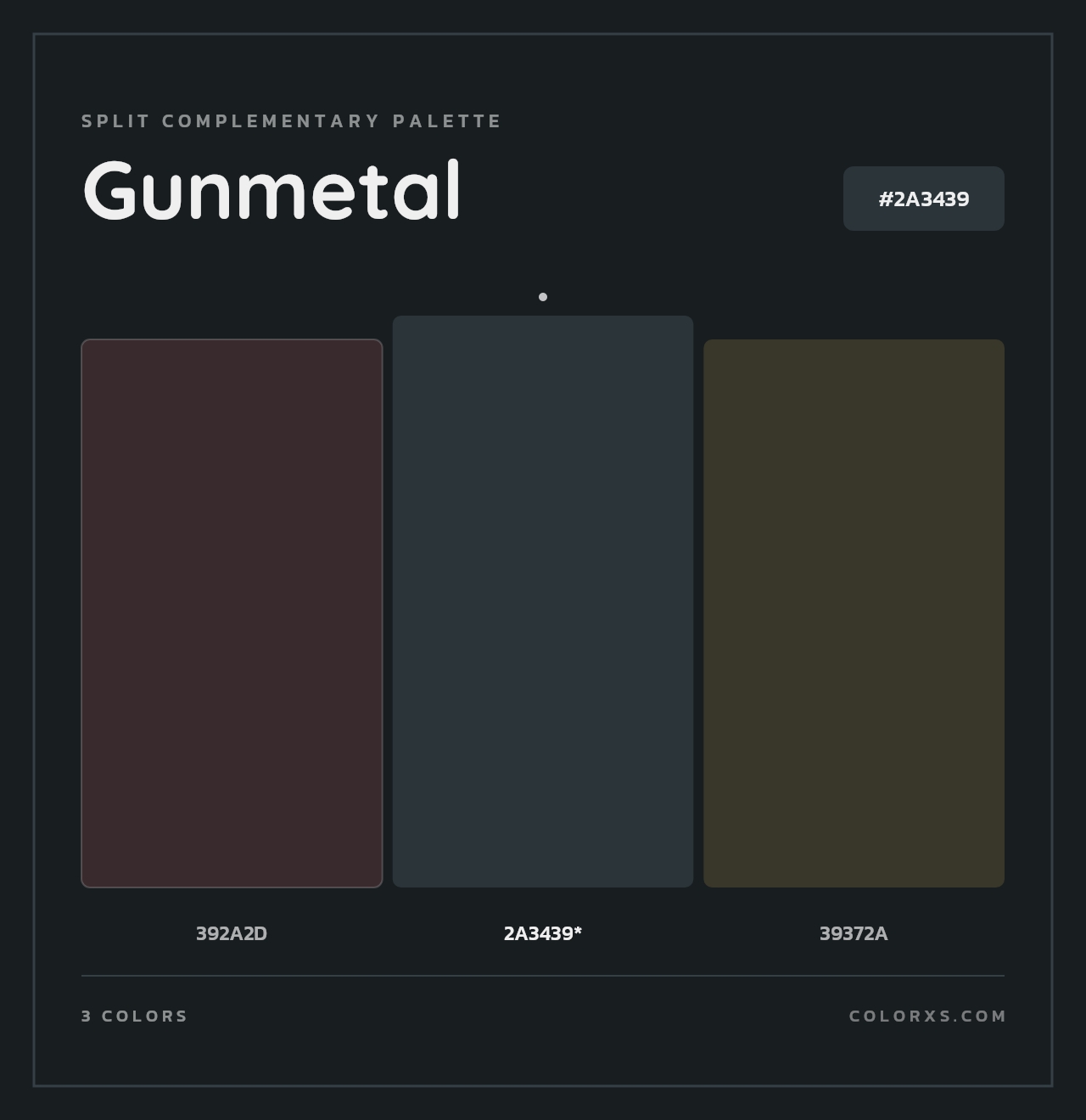 Gunmetal - Split-Complementary Color Palette